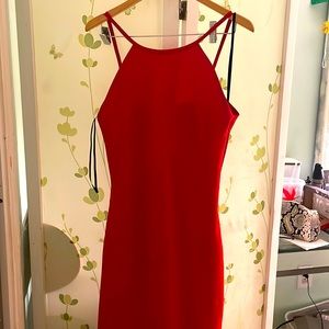 Elegant, simple, red, very comfy.Super stylishwore it oncecleaners for ironing